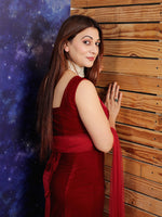 RED VELVET SKIRT WITH TOP