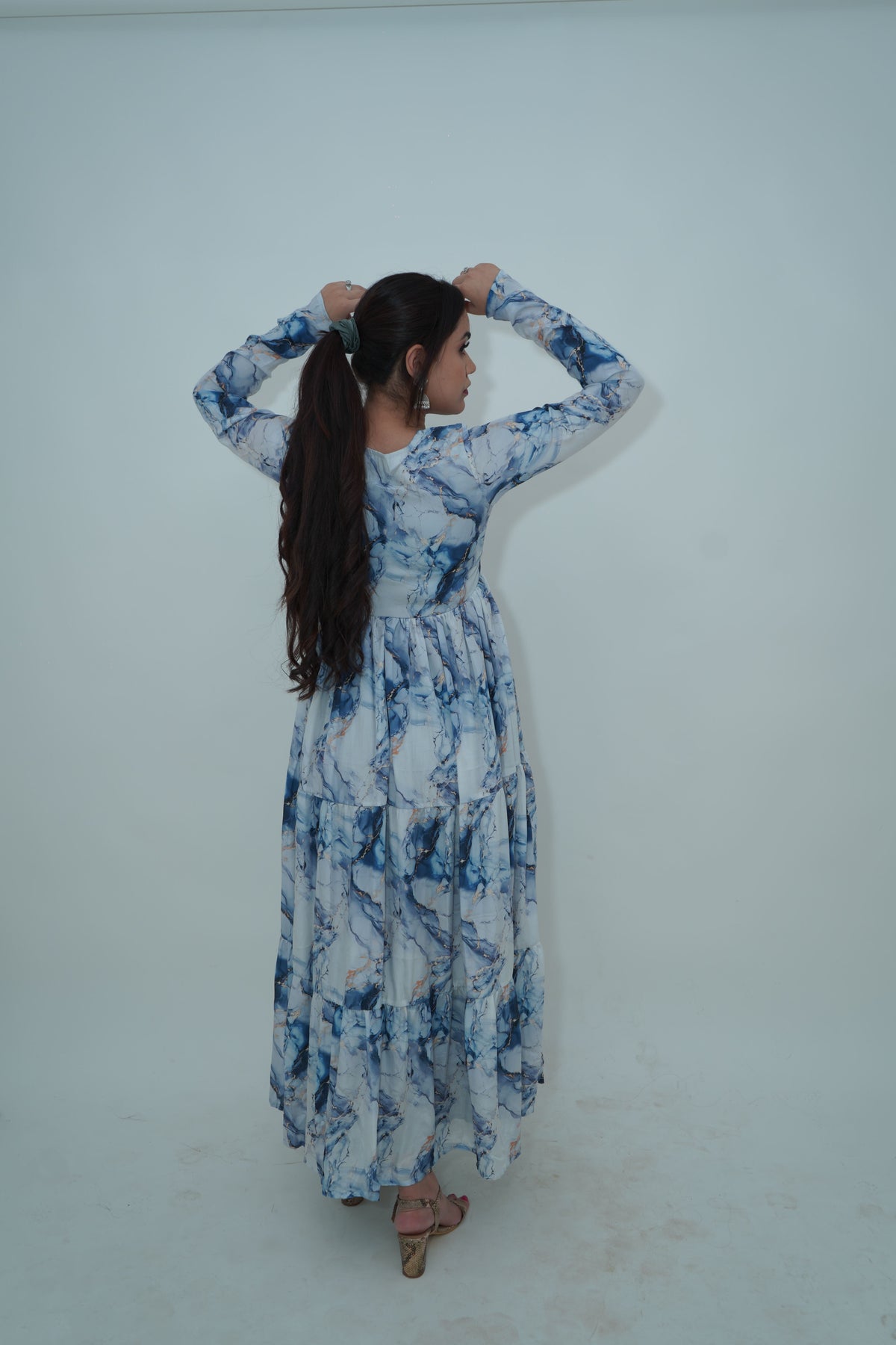 Maxi Full sleeves flared dress