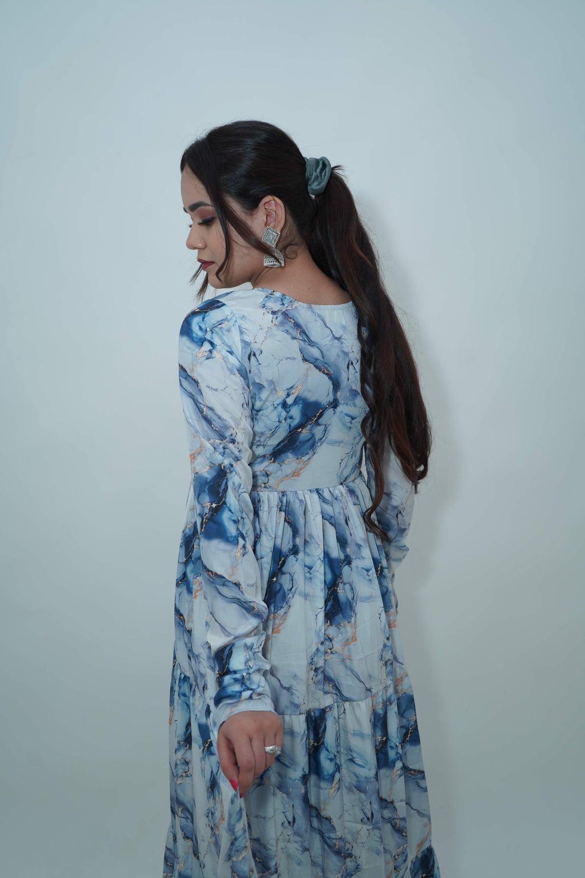 Maxi Full sleeves flared dress