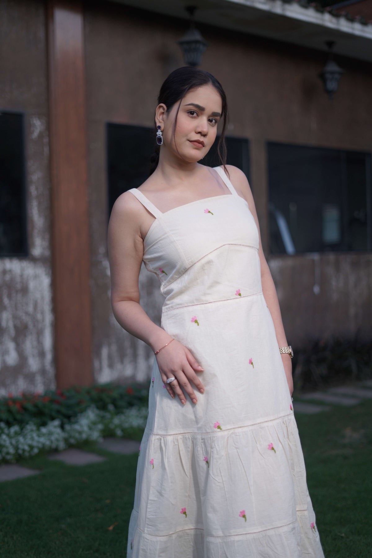 Ivory Flared Dress