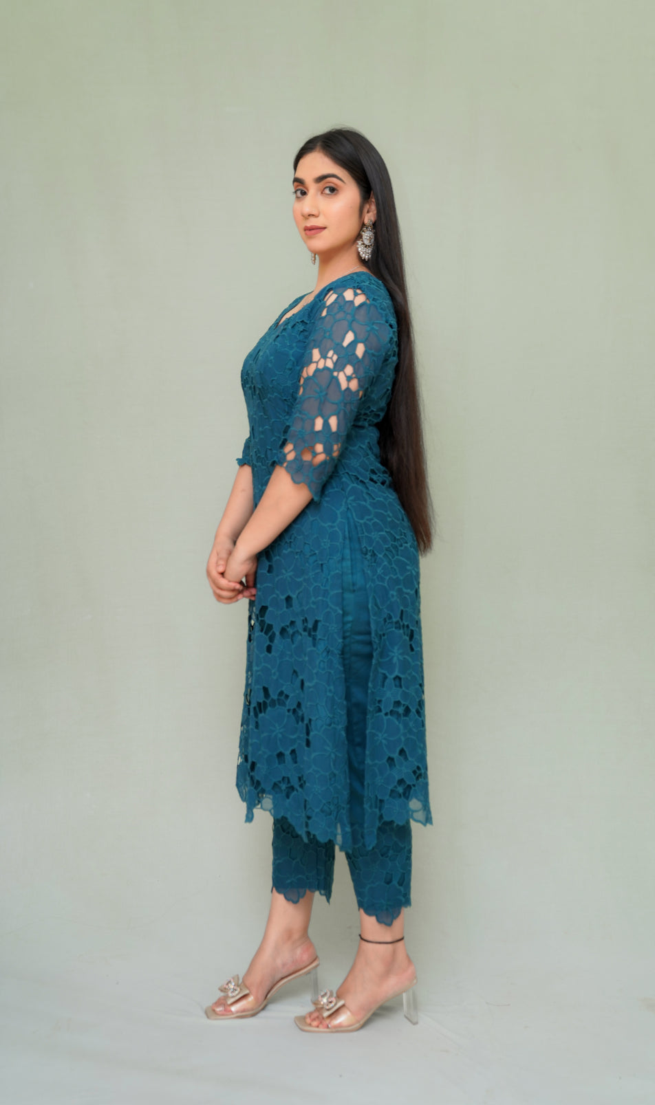 Georgette Cutwork Kurta Set